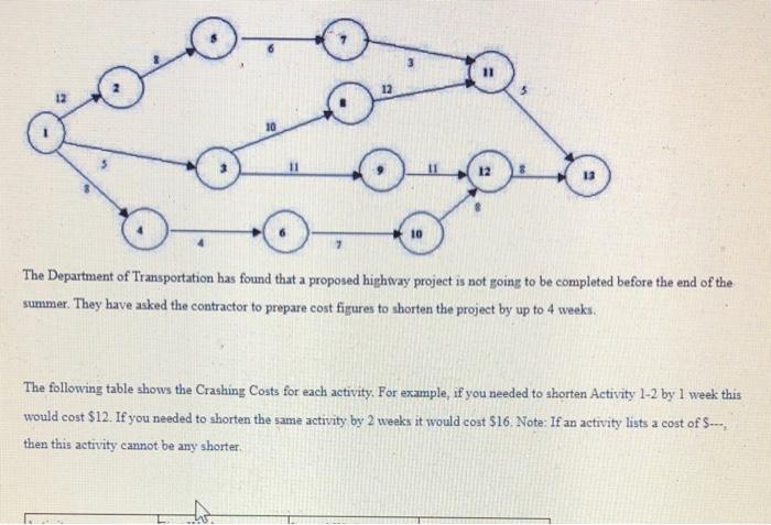 Solved od 12 10 11 12 7 The Department of Transportation has | Chegg.com