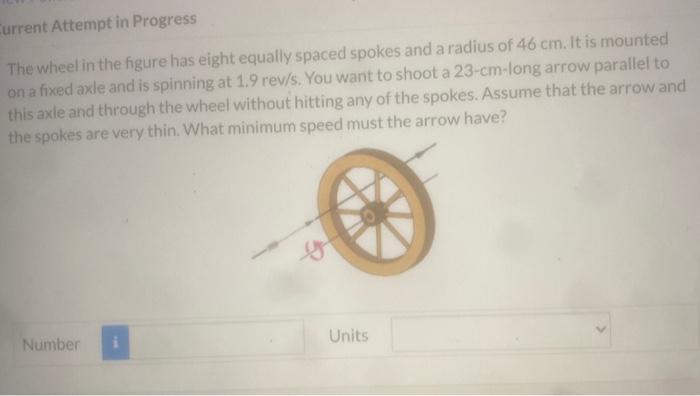 Solved Current Attempt in Progress The wheel in the figure | Chegg.com