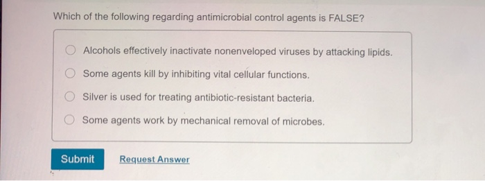 Solved: Which Of The Following Regarding Antimicrobial Con... | Chegg.com