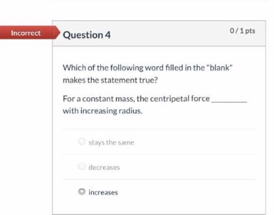 Solved Incorrect Question 3 0/1 pts Which of the following | Chegg.com