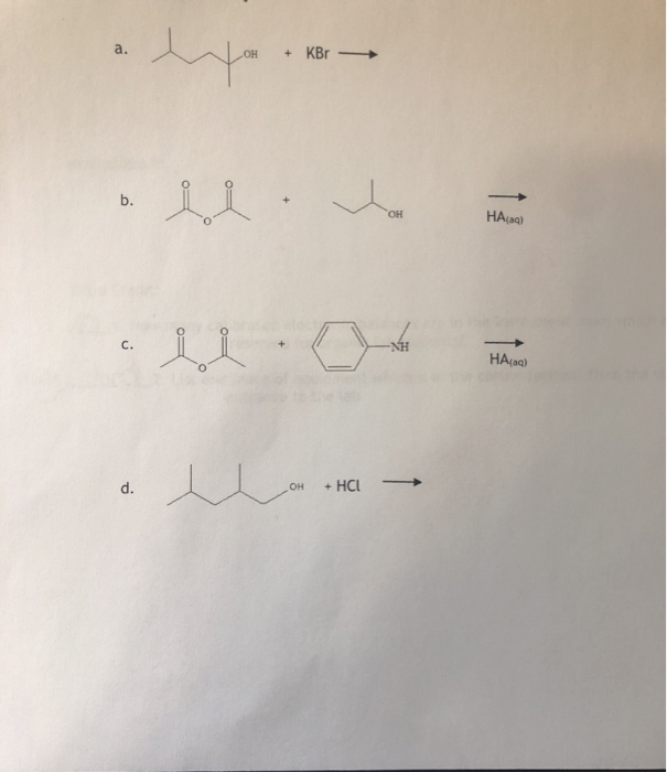 Solved predict the product for the following reactions. If | Chegg.com