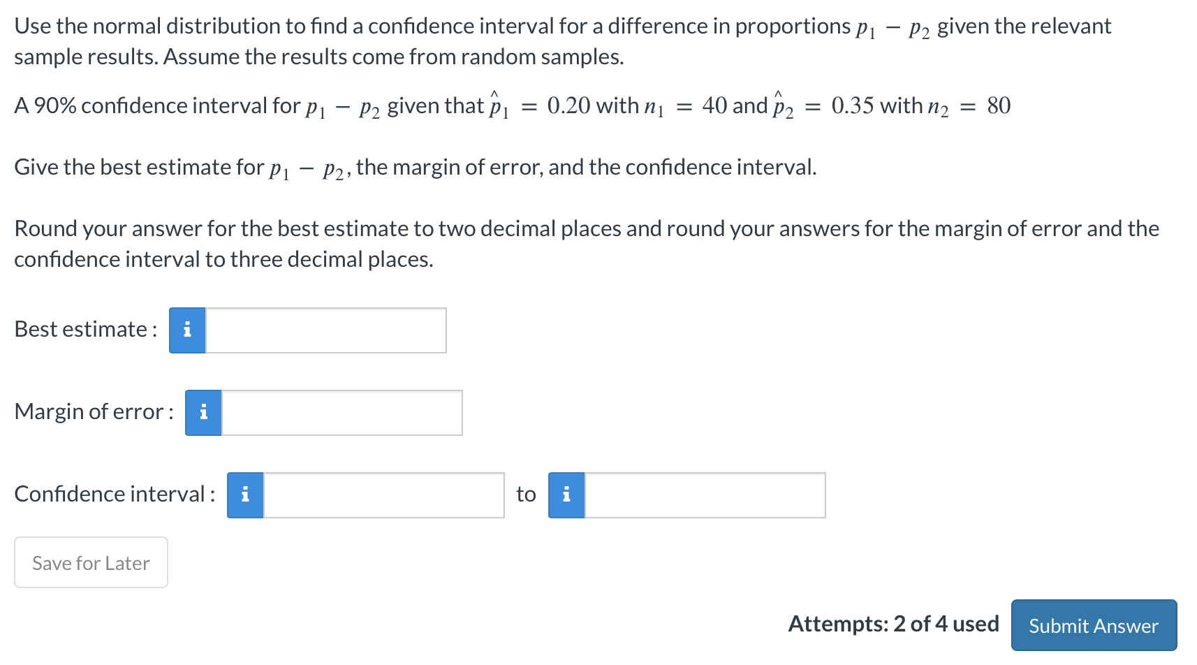 Solved Use the normal distribution to find a confidence | Chegg.com