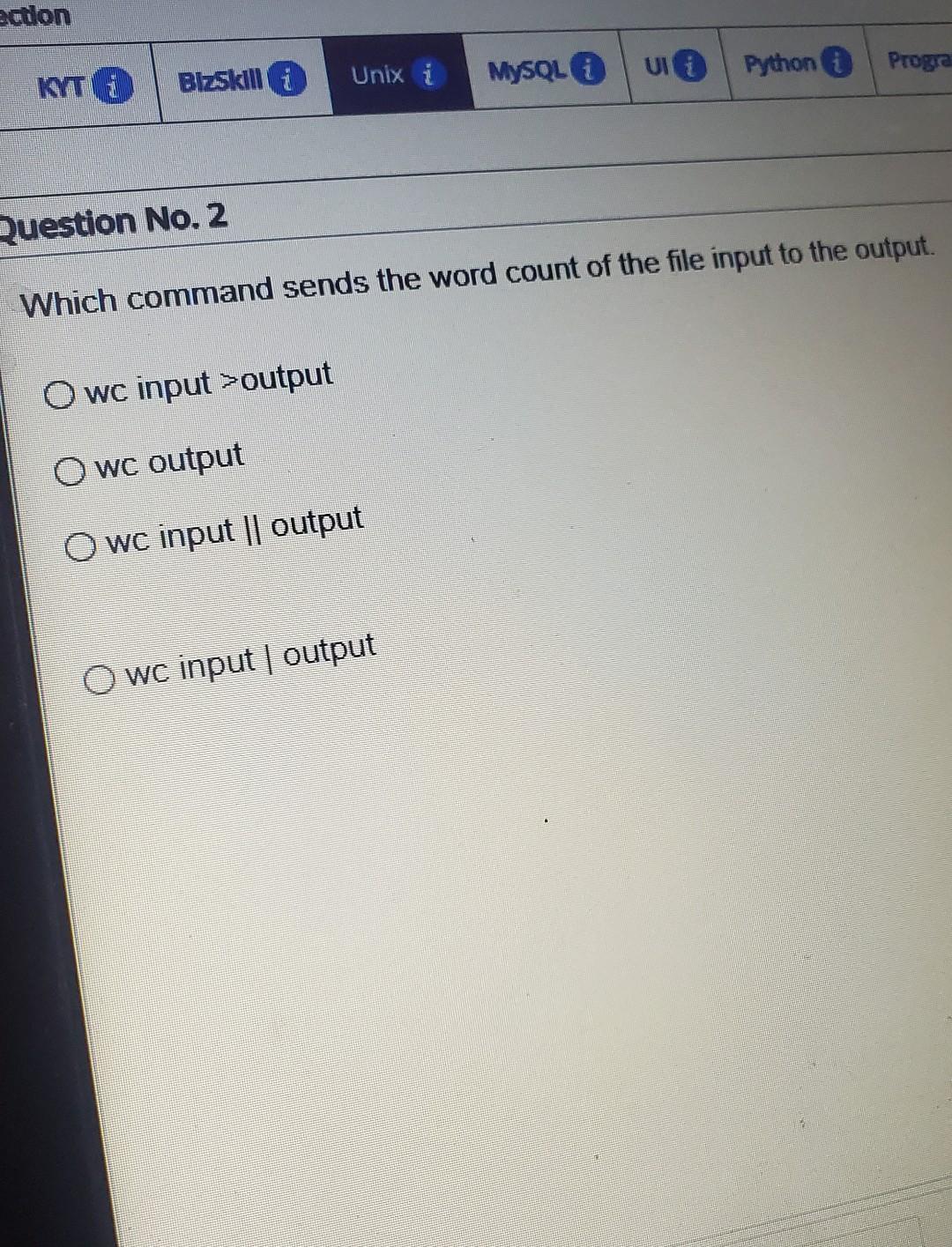 Solved KYT 1 Question No. 1 Which command is used to make | Chegg.com