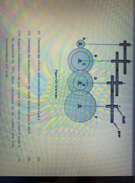 Solved b) A gear train is shown in Figure Q3. The gears have | Chegg.com