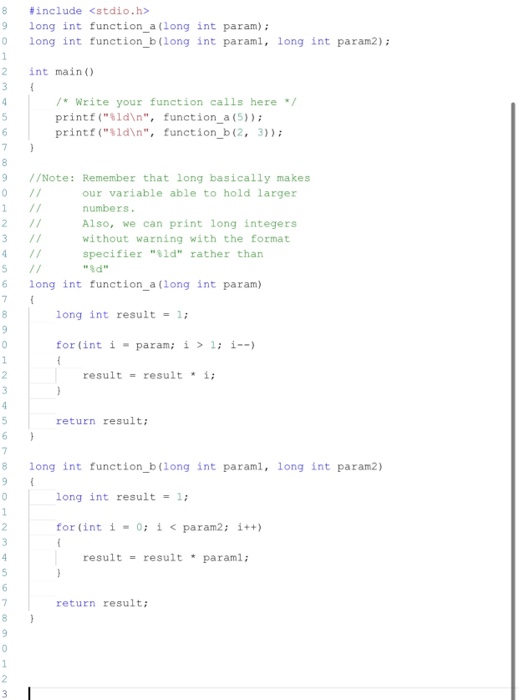 Solved Instructions The following is an incomplete C program | Chegg.com