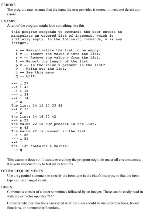 TITLE IMPLEMENTING AN ORDERED LIST WITH A BINARY | Chegg.com