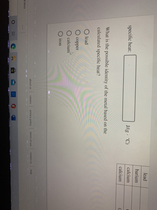Solved Du Resources C Olvo Upi Hint Metal An Unknown Meta Chegg Com