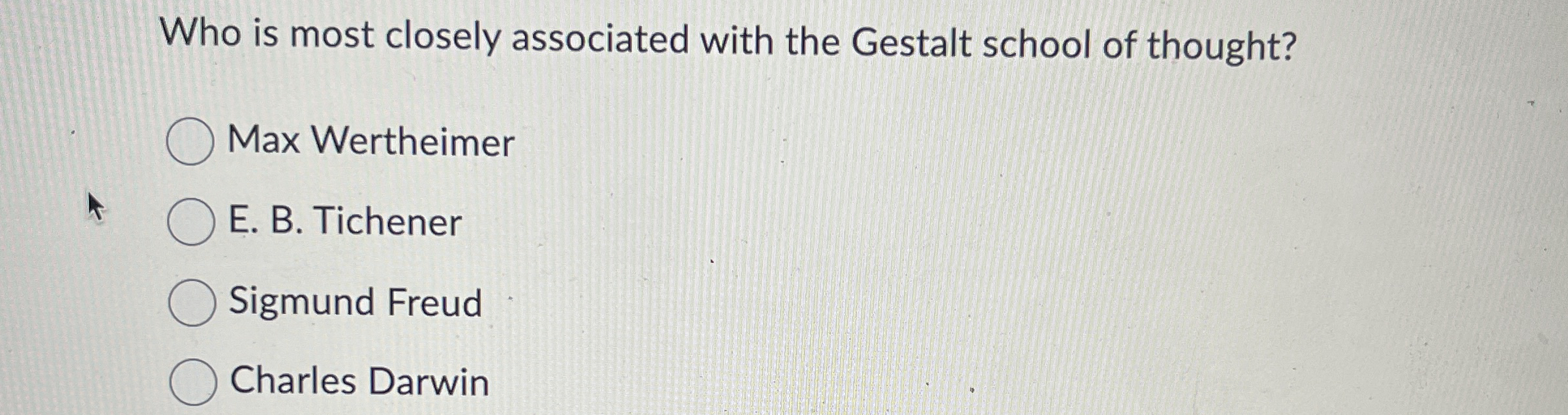 Solved Who is most closely associated with the Gestalt | Chegg.com