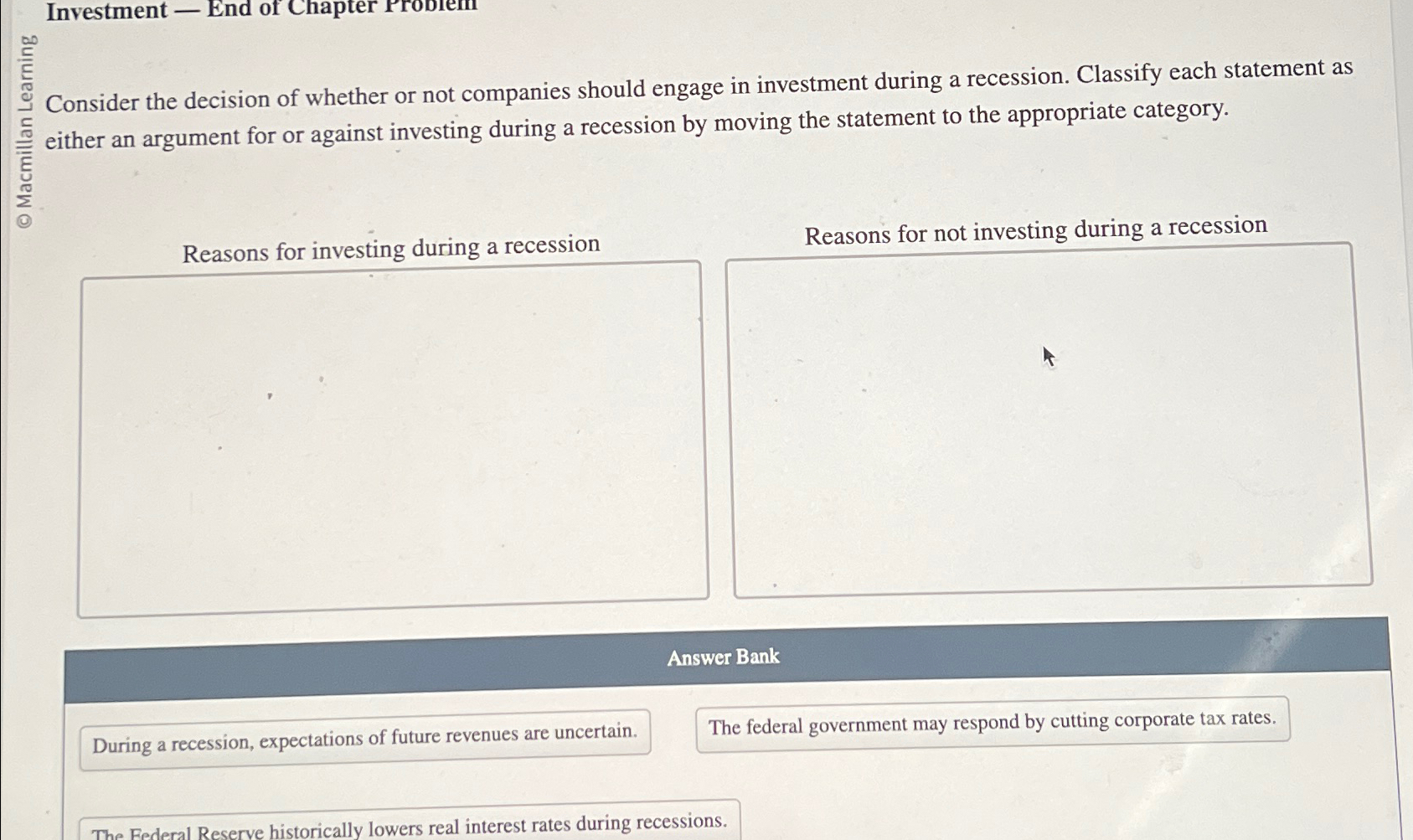 Solved Investment - ﻿End Of Chapter ProdiemConsider The | Chegg.com