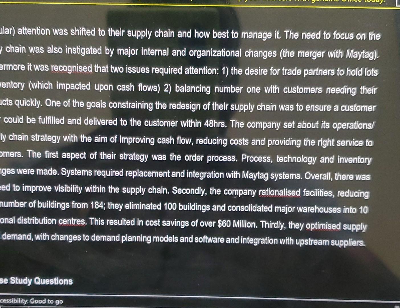 Solved 1. Explain the concept of the supply chain 2. | Chegg.com