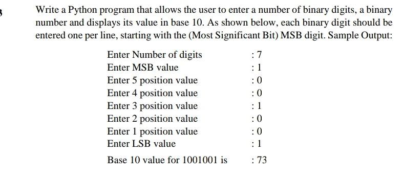 Solved :0 Write a Python program that allows the user to | Chegg.com