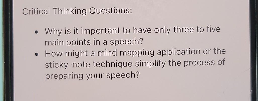Solved Critical Thinking Questions: • Why is it important to | Chegg.com