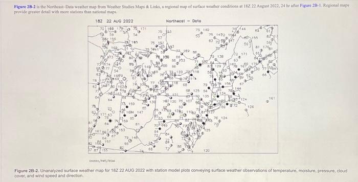Solved Figure 2B-1 is a surface weather map depiction of the | Chegg.com