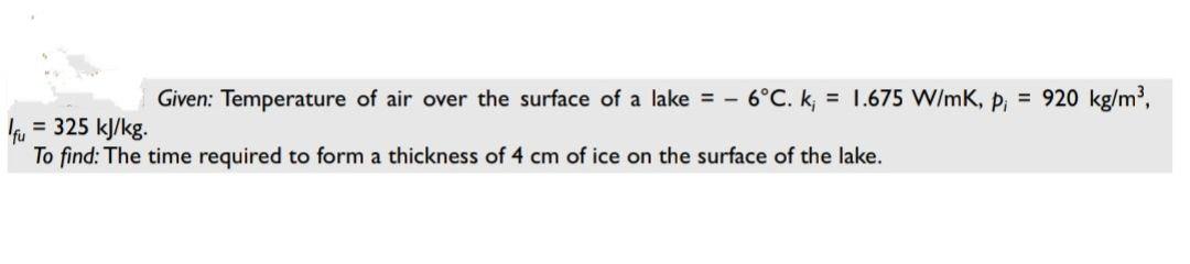 Solved Given: Temperature of air over the surface of a lake | Chegg.com