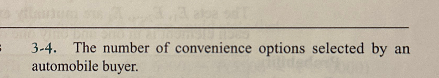 Solved 3-4. ﻿The number of convenience options selected by | Chegg.com