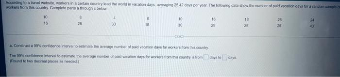 Solved The following data show the number of hours per day | Chegg.com
