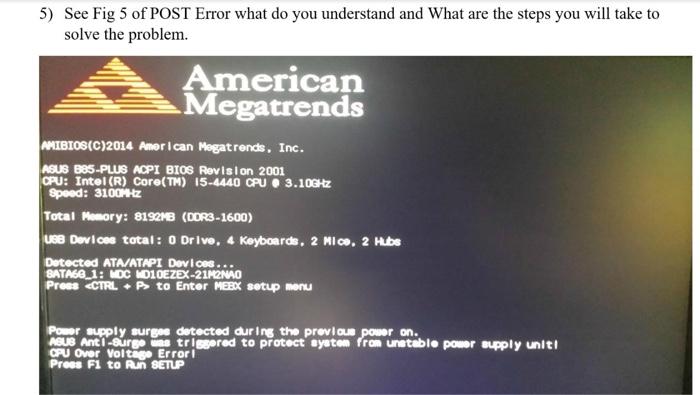 Unable to run Setup on American Megatrends BIOS