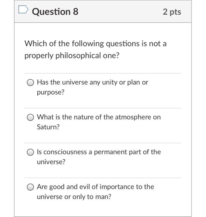 Solved D Question 1 2 Pts According To Russell If Every