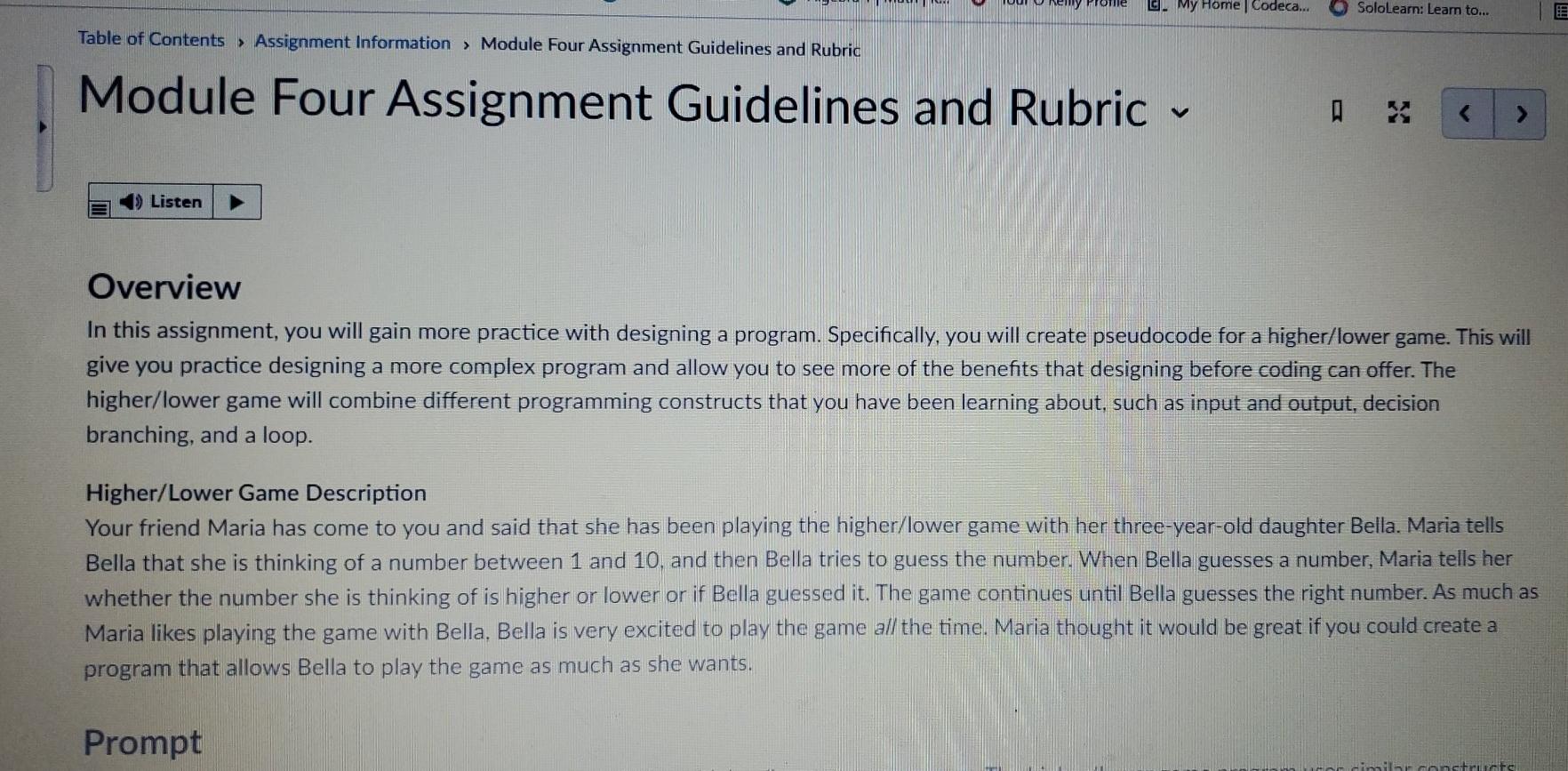 Solved C. My Home Codeca... SoloLearn: Learn to... Table of | Chegg.com