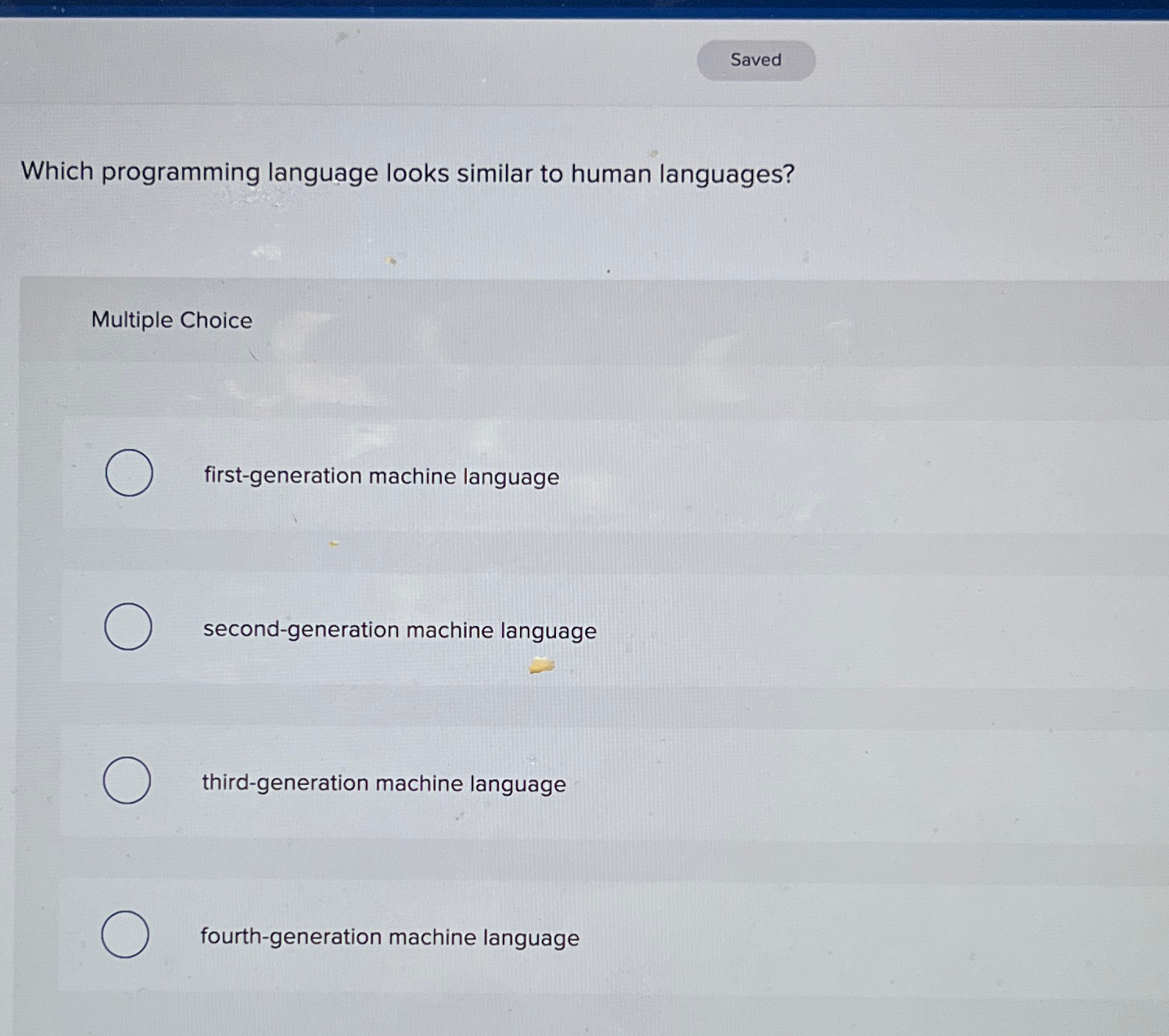 Solved Which programming language looks similar to human | Chegg.com