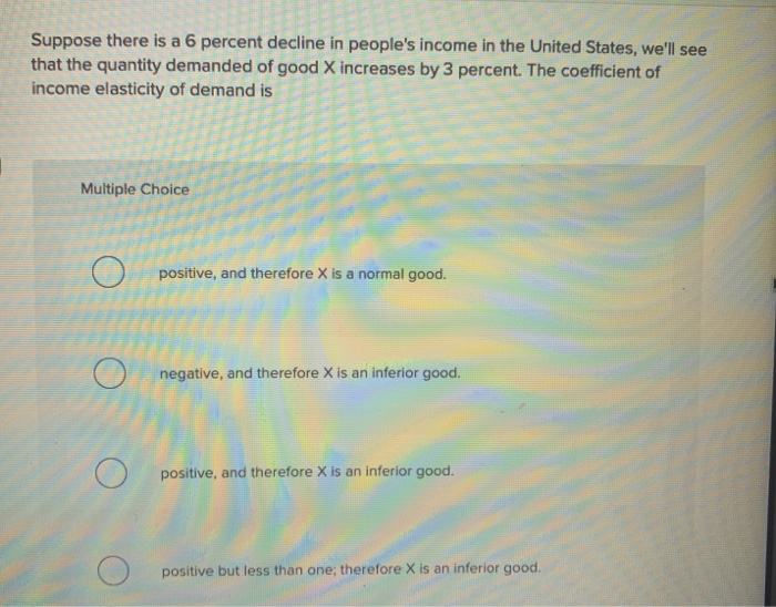 Solved Suppose there is a 6 percent decline in people's | Chegg.com