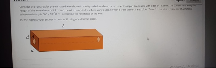 Solved 10 points Consider the rectangular prism shaped wire | Chegg.com