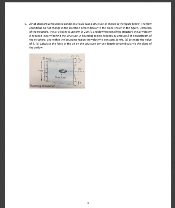 Solved 6. Air at standard atmospheric conditions flows past | Chegg.com