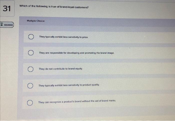 Solved Which of the following is true of brand-loyal | Chegg.com