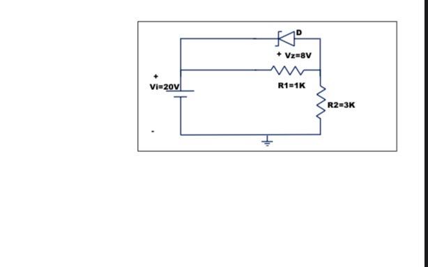 [Solved]: The power dissipated on the Zener diode in the cir