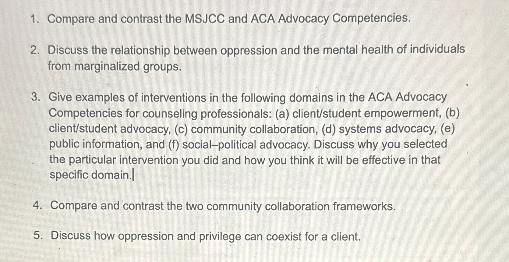 Solved 1. ﻿Compare and contrast the MSJCC and ACA Advocacy | Chegg.com