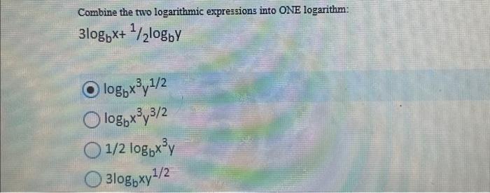 Solved Combine the two logarithmic expressions into ONE | Chegg.com