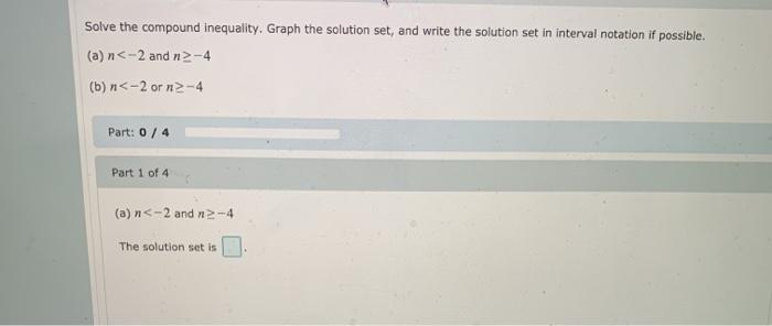 Solved Solve The Compound Inequality. Graph The Solution | Chegg.com