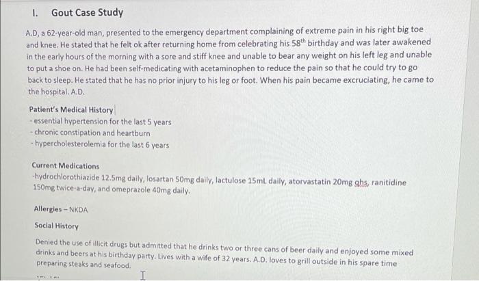 gout case study pdf