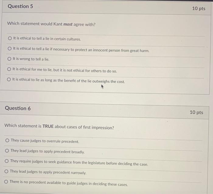 Solved Which statement would Kant most agree with? It is | Chegg.com