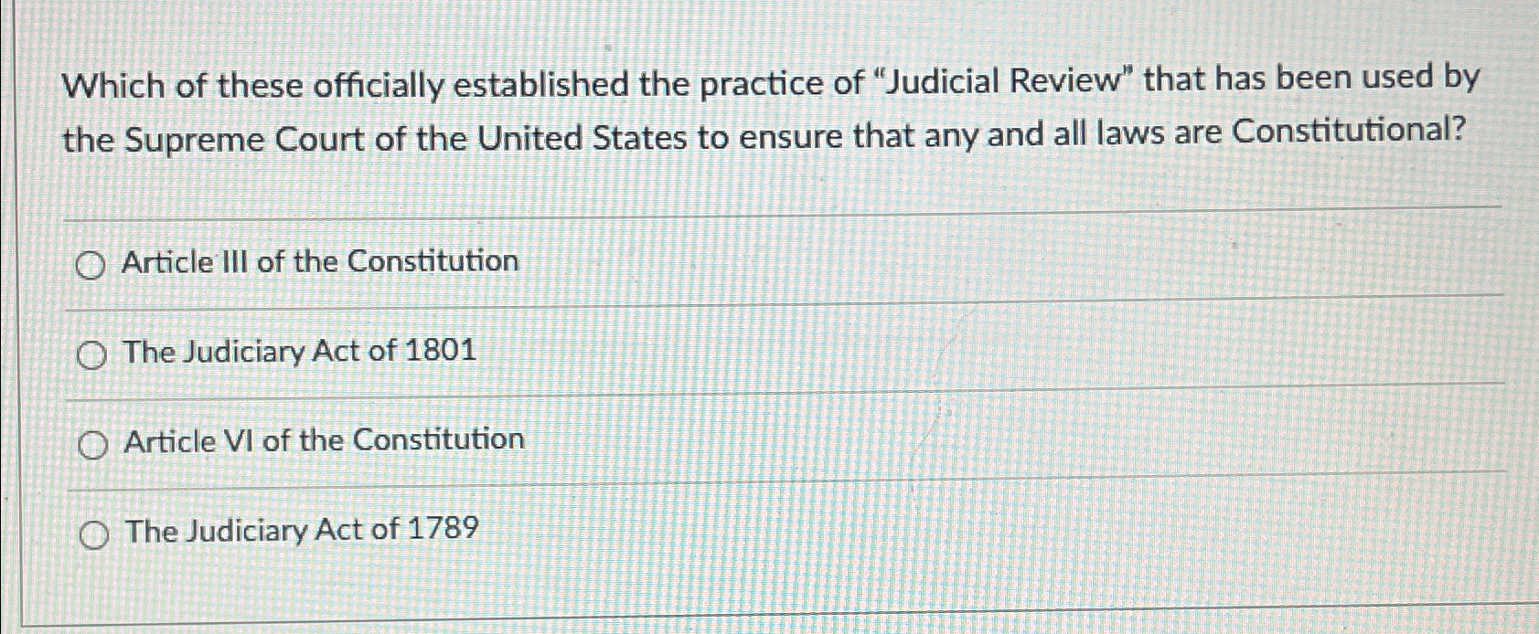 Solved Which of these officially established the practice of | Chegg.com