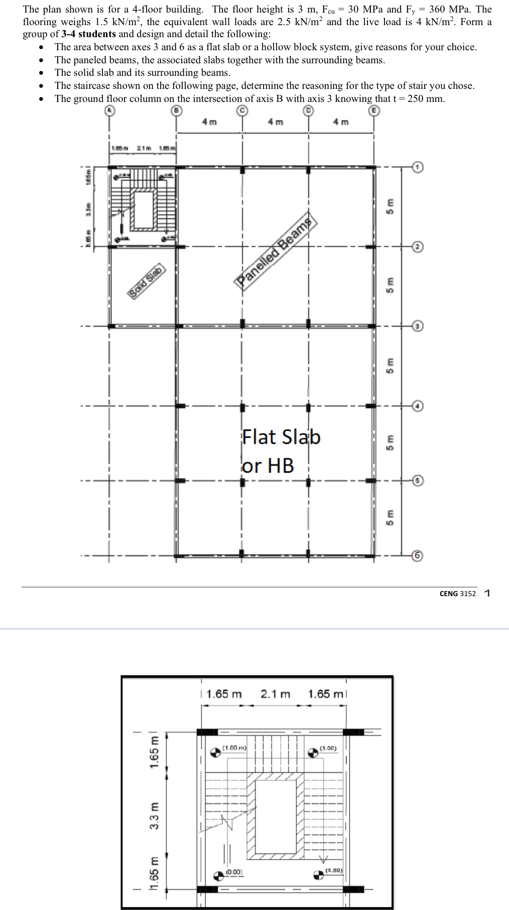 Solved The plan shown is for a 4-floor building. The floor | Chegg.com