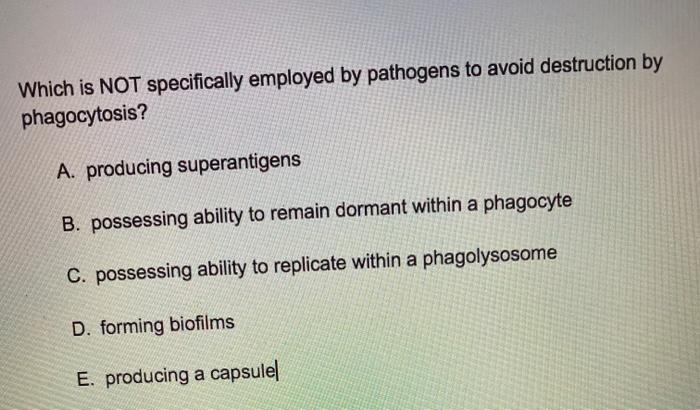 Solved Which is NOT specifically employed by pathogens to | Chegg.com