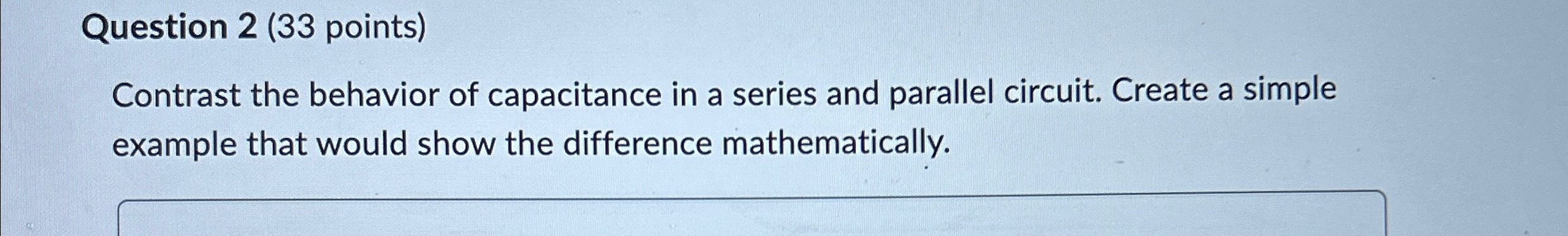 Solved Question 2 (33 ﻿points)Contrast the behavior of | Chegg.com
