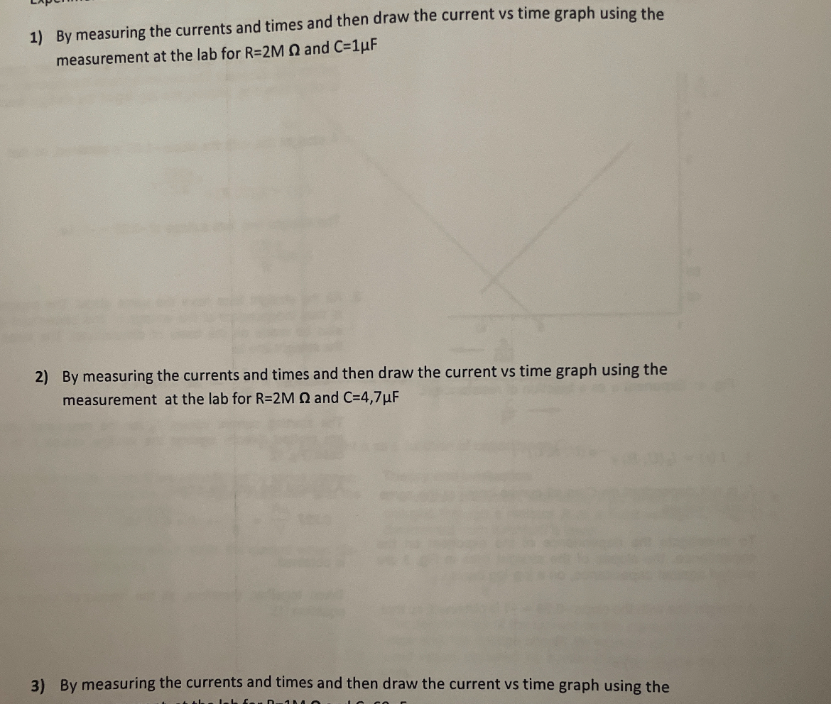 1: By measuring the currents and times and then draw | Chegg.com