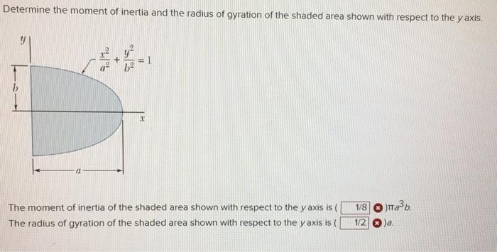 Solved Determine the moment of inertia and the radius of | Chegg.com
