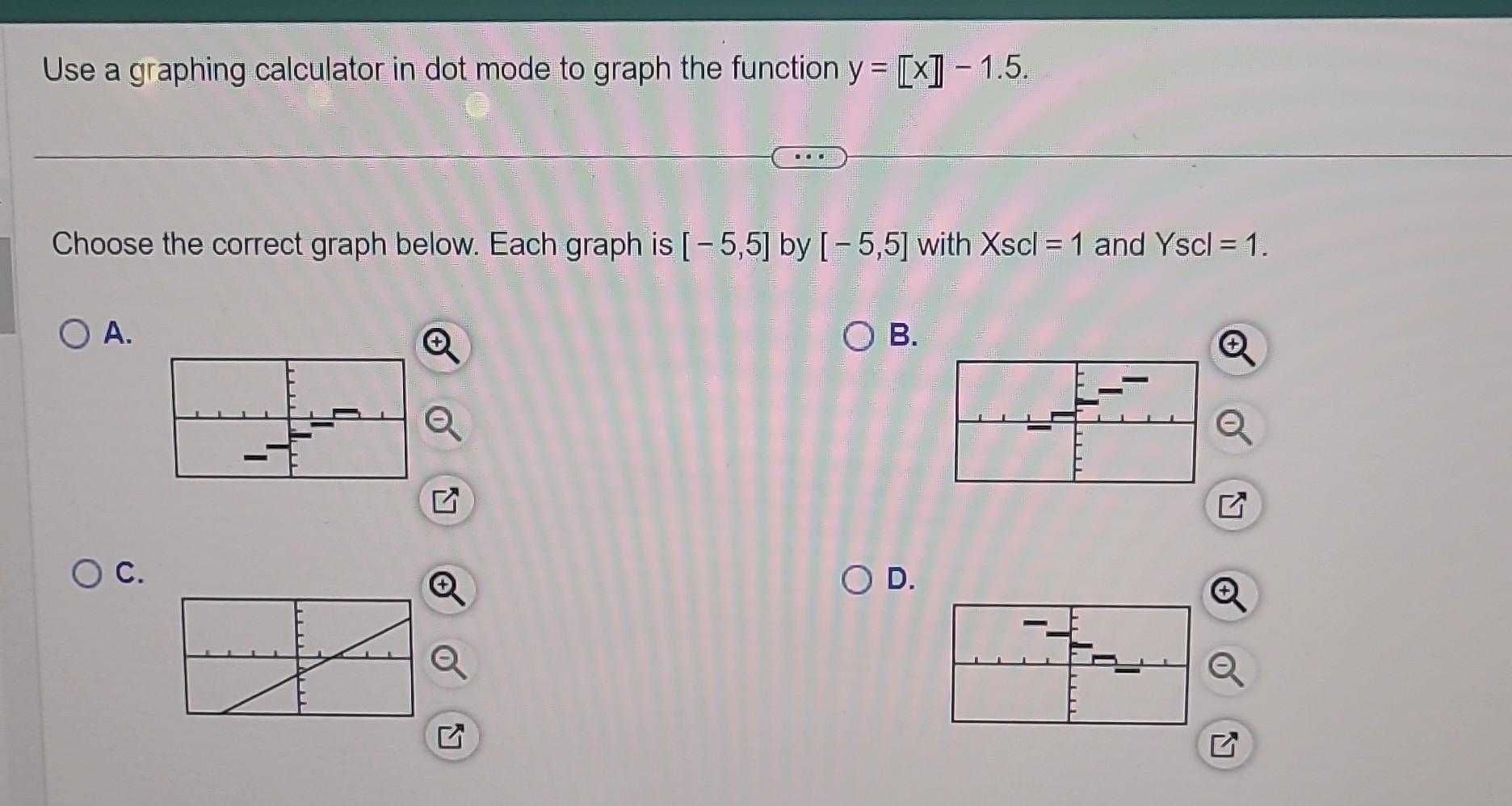 Solved Use a graphing calculator in dot mode to graph the