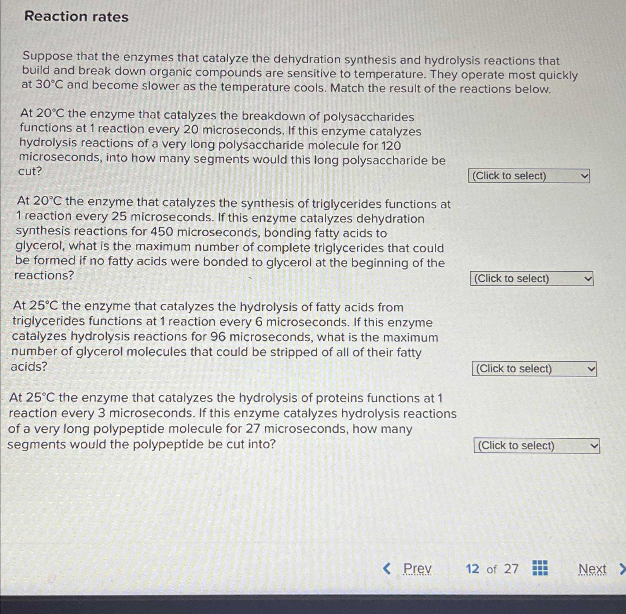 Solved Reaction ratesSuppose that the enzymes that catalyze | Chegg.com
