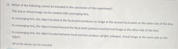 Solved 8. The magnification of the image is +2.5. Which of | Chegg.com
