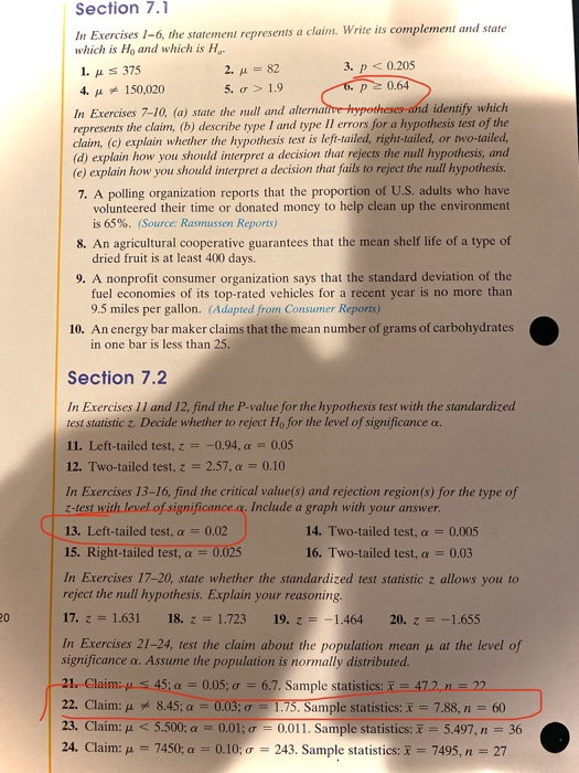 Solved Section 7.1 In Exercises 1-6, the statement | Chegg.com