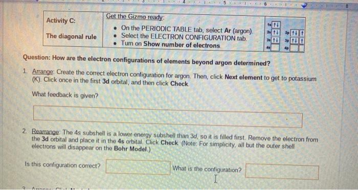 Solved Activity C 18 Get The Gizmo Ready On The Period Chegg Com