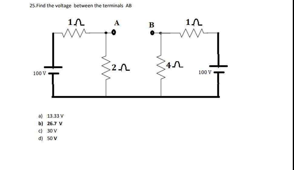 Solved 1.For the circuit shown in fig 1, if the total power | Chegg.com