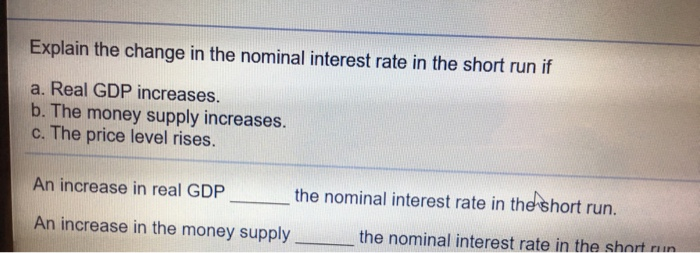 Solved Explain the change in the nominal interest rate in | Chegg.com