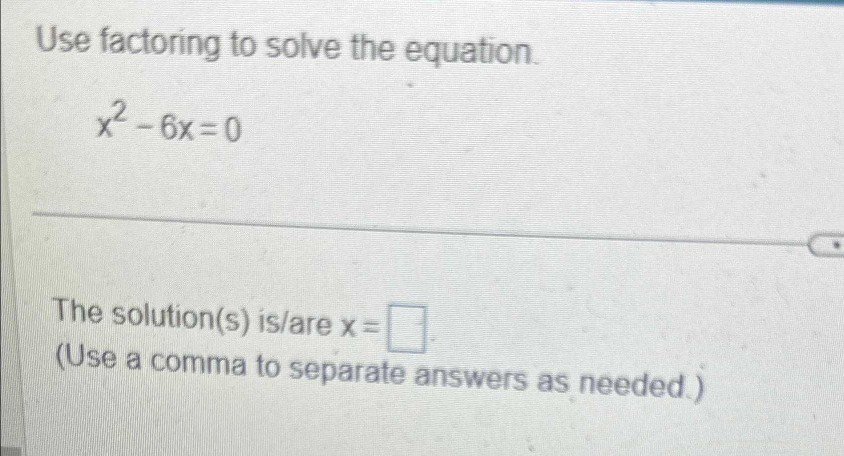 2x 2 4x 6 0 solve by factoring