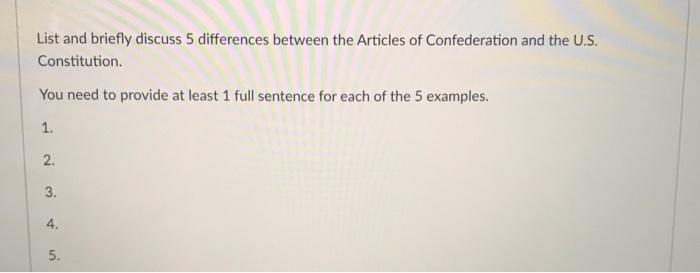 sentence for articles of confederation