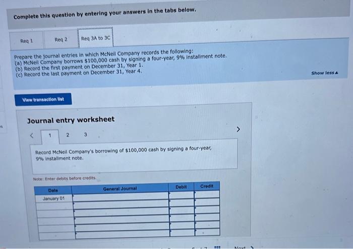 Solved On January 1, McNell Company Borrows $100,000 Cash By | Chegg.com